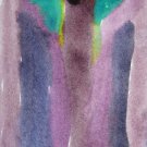 Original Abstract Watercolor Painting Art "Bird in Flight" OOAK by 6 Year Old Child Artist Mila