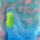 Original Abstract Watercolor Painting Art "The Berry Bush" OOAK ACEO by 6 Year Old Child Artist Mila