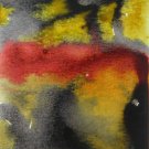 Original Abstract Watercolor Painting Art "Haunted" OOAK ACEO by 6 Year Old Artist Mila