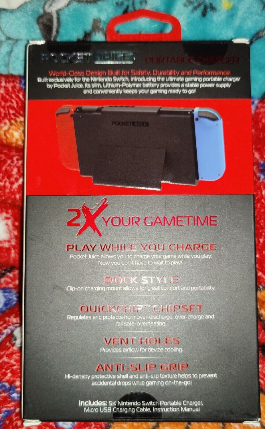 TZUMI Pocket Juice Portable Charger For Nintendo Switch 5,000mAh