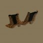 Steve Madden Ankle Boot Orange Synthetic Snake Skin Pattern Womens Size 7M