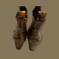 Steve Madden Ankle Boot Orange Synthetic Snake Skin Pattern Womens Size 7M