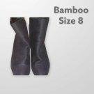 Bamboo size 8 black suede chunky heel booties