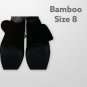 Bamboo size 8 black suede chunky heel booties