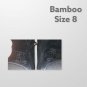 Bamboo size 8 black suede chunky heel booties