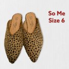 So Me Cheetah Pointed Toe Mules