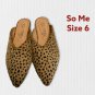 So Me Cheetah Pointed Toe Mules