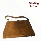 Vintage Sterling USA Genuine Lizard purse brown small