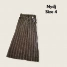 NYDJ Linen Trouser Pants Women's Size 4 Black Lift Tuck Technology NWT