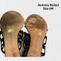 Antonio Melani Heels Size 6M Peep Toe Patent Leather Sling Back Pumps Black
