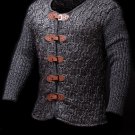 Men's Knitted Blazer Cardigan Metalic Chain Mail, Size L - XL
