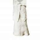 White Knitted Suit Vest and A-Line Skirt for Women, Size L