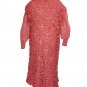 Women's Pink Angora Dress Jumper with Knitted Waistcoat, Oversize L - XXL