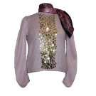 Women's Knitted Mohair Short Pink Jumper, Size L