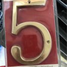 5 inch House Address Numbers #5 solid brass