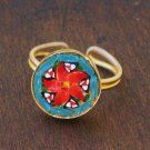 sweet & fun vintage glass micromosaic ring - jewelry