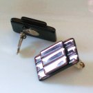 flashy champagne lucite mirror earrings - vintage jewelry