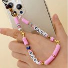 New Mobile Phone Strap Lanyard Colorful Smile Pearl Soft Pottery Rope