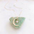 Opal Necklace Star Moon Necklace