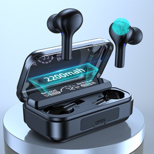 TWS Bluetooth Wireless Headphones LED Earphones Hifi Sports Waterproof Earbuds Bluetooth 5.0