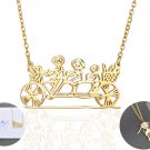 Rusty Steel Children's Cartoon Hand-Drawn Graffiti LOGO Name Necklace