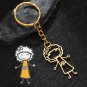 Rusty Steel Children's Cartoon Hand-Drawn Graffiti LOGO Name Necklace