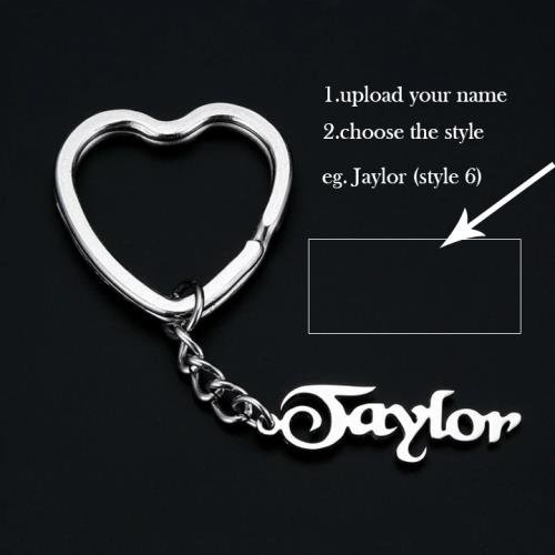 Custom Name Keychains Personalized Monogram Initial Key Chain With Name Engraved Letter