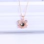 925 Silver Cute Cat Customized Color Photo Necklace