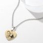 Women's Heart Photo Engraved Tag Necklace With Engraving 18k Gold Plated Stainless Steel