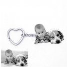 Custom Engrave Keyring Engraved Pet Photo Keychain DIY Jewelry For Couples Men Women Family Gift