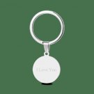 Photo Engraved Round Tag Key Chain With Engraving Stainless Steel