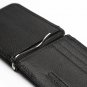 Man of men's wallet short casual embossed wallet ultra-thin mini metal clip PU leather w
