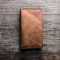 Retro soft suede leather travel simple document package