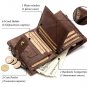 Double zipper leather purse