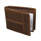 Rfid crazy horse leather short wallet