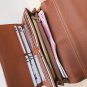 Retro PU female bag long zipper clutch