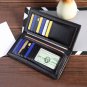 Soft leather long slim wallet