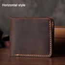 Handmade Vintage Crazy horse Genuine Leather Wallet Men Wallet Leather engrave Short Wallet Men