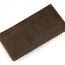 Vintage Crazy Horse Leather Long Wallet