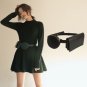 Patchwork color square round waist bag