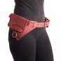 Belt bag with studded zipper and buckle