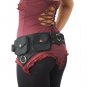 Belt bag with studded zipper and buckle