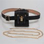 Metal chain belt small bag