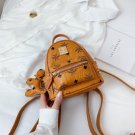 Printed small backpack crossbody bag