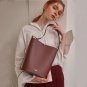 Buckle bag with wide shoulder strap