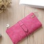 Vintage Scrub Two-fold Pumping Lady Long Wallet Multi-card Women's Wallet