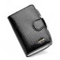 Multi-card patent leather wallet female short leather zipper buckle