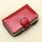 Multi-card patent leather wallet female short leather zipper buckle