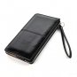 Medium and long wallets with ladies'wallets in hand