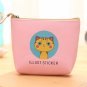 Cat waterproof PU hand bag wallet storage bag zipper headset bag purse